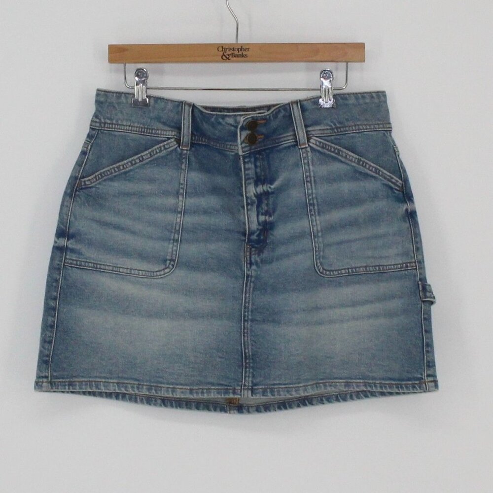 26) SO Blue Jean Skirt Women Size 17 Waist 33